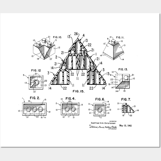 Lego Patent 1962 Legofan Gift Wall Art by MadebyDesign